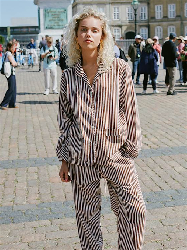 Sissel Edelbo Nuit Pyjamas Set Brown Stripes