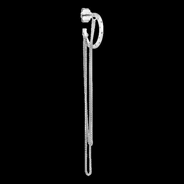Jane Kønig Orbis Chain Hoop Silver