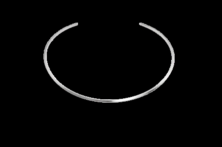 Jane Kønig Olympia Choker halsring i stainless steel sølv hos MAAK Shop - model OCH-SS26-SS-S