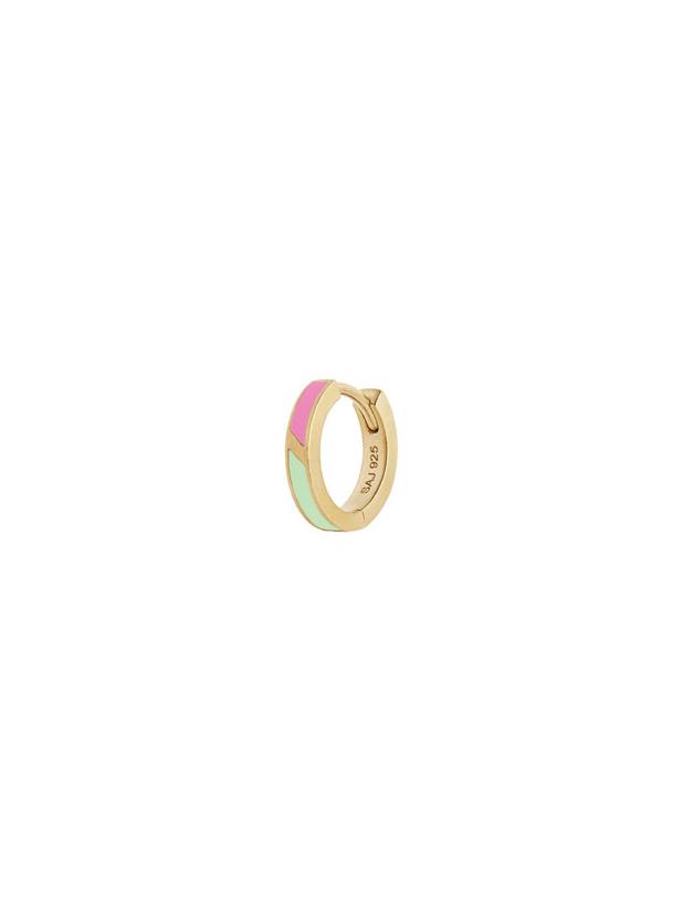 Stine A Petit Circus Huggie Earring Fresh Pink & Mint Green Enamel Gold