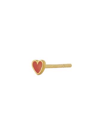 Stine A Petit Love Heart Coral Enamel Gold