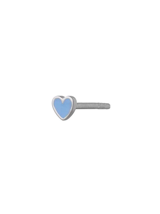 Stine A Petit Love Heart Light Blue Enamel Silver