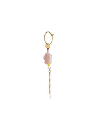 Stine A Pink Cherry Blossom Earring Gold with Chains