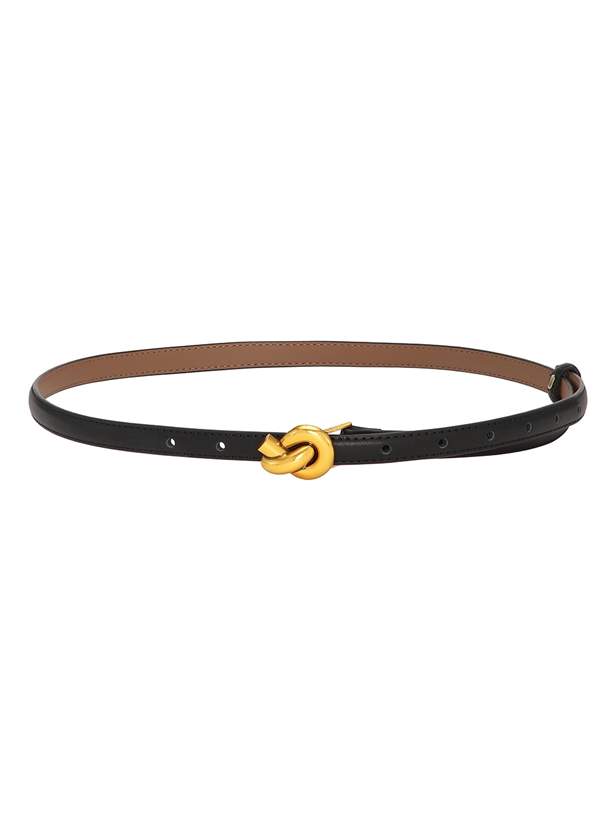 Plissé Copenhagen Knot Belt One Size Black