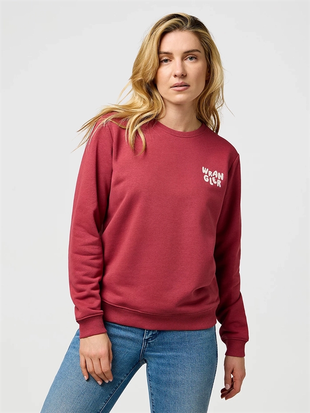 Wrangler Regular Logo Sweat Earth Red