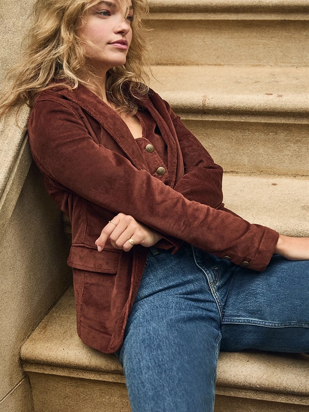 Lee Relaxed Structured Blazer Luxe Brown