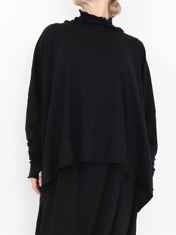 Sort Aarhus Oversize blouse SA2145 Solid Black