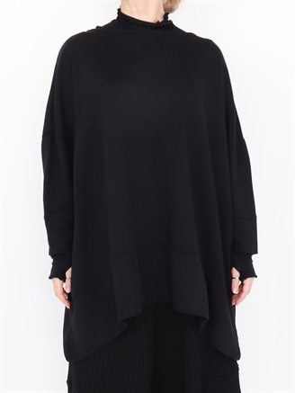 Sort Aarhus Oversize Blouse SA2157 Solid Black