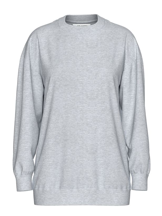 Selected Femme SlfGia Yrsa LS Crew Neck Sweat Light Grey Melange