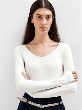 Selected Femme SlfCora LS Reversible Top Snow White