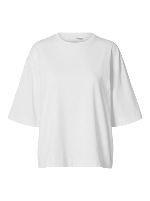 Selected Femme SlfAnouk SS oversized Tee D2 Bright White