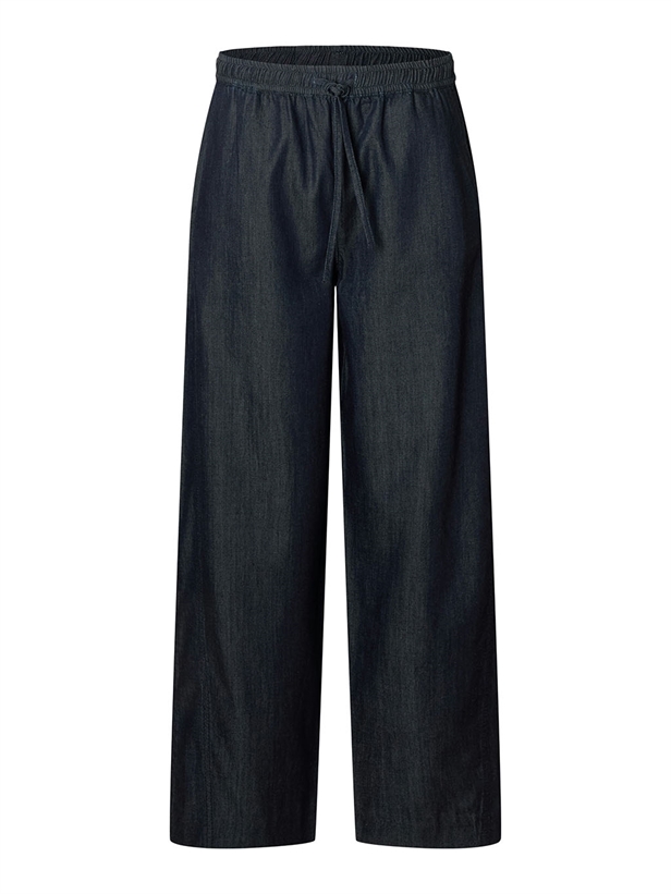 Selected Femme SlfLoose Barrel Juma-Rillo HW Denim Pant Dark Blue Denim