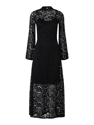 Selected Femme SlfColette LS Ankle Lace Dress Black