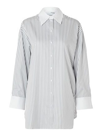 Selected Femme SlfMilo-Iconic LS Striped Shirt Bright White