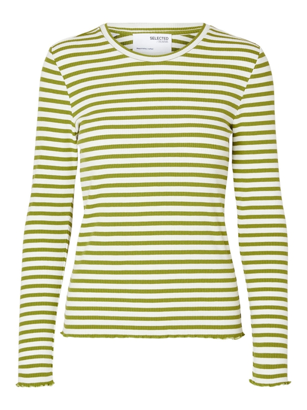 Selected Femme SlfAnna LS Crew Neck Tee Cardamom Seed