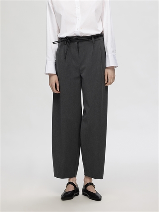 Selected Femme SlfPiya HW Barrel Pant Dark Grey