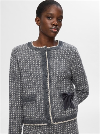 Selected Femme SlfSine LS Knit Cardigan Volcanic Ash