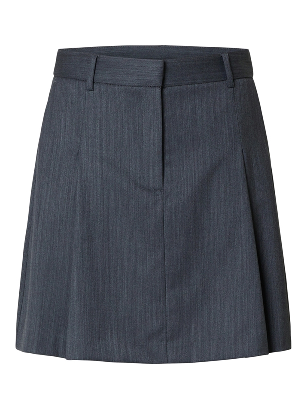 Selected Femme SlfFenia HW Mini Skirt Steel Grey