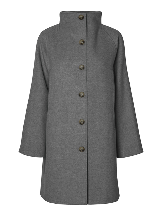 Selected Femme SlfVinni Wool Coat Medium Grey Melange