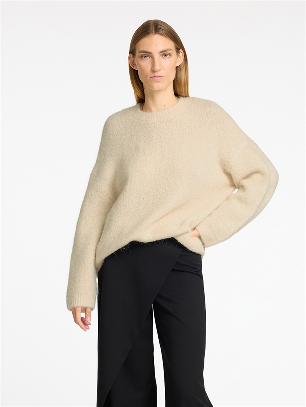 Selected Femme SlfGabella LS Knit O-Neck Birch