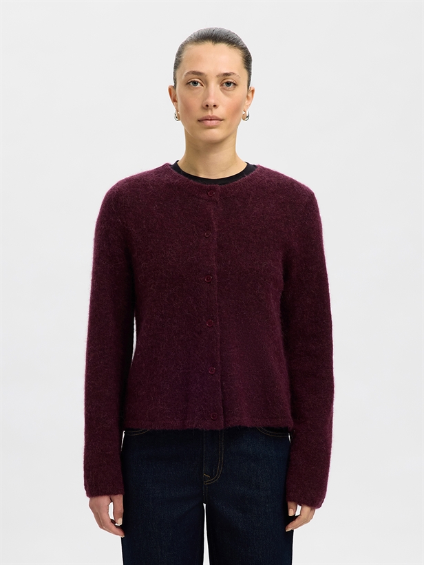 Selected Femme SlfLulu New LS Knit Cardigan Fig