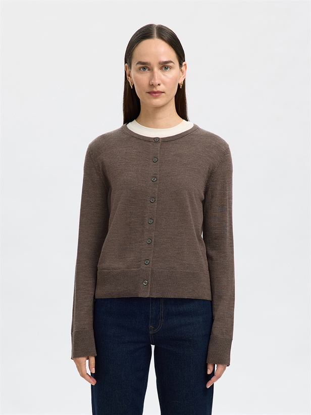 Selected Femme SlfThea LS Knit Merino Cardigan Delicioso