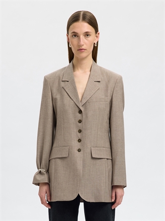 Selected Femme SlfMelli Blazer Oatmeal