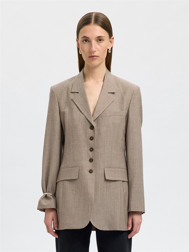 Selected Femme SlfMelli Blazer Oatmeal