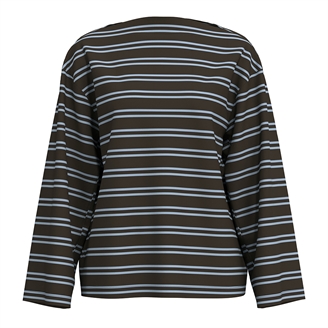Selected Femme SlfPolly LS Boatneck Striped Tee Delicioso