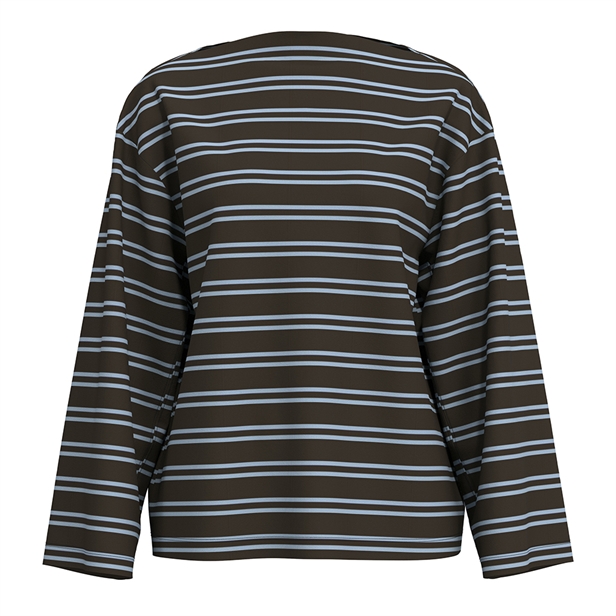 Selected Femme SlfPolly LS Boatneck Striped Tee Delicioso