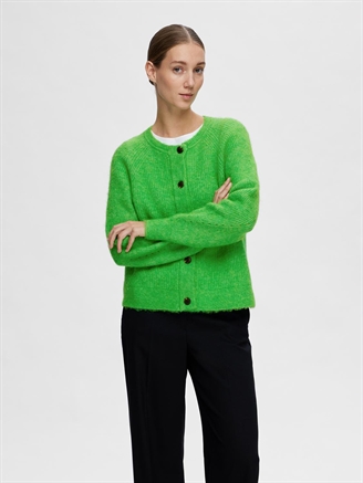 Selected Femme SlfLulu LS Knit Short Cardigan Classic Green