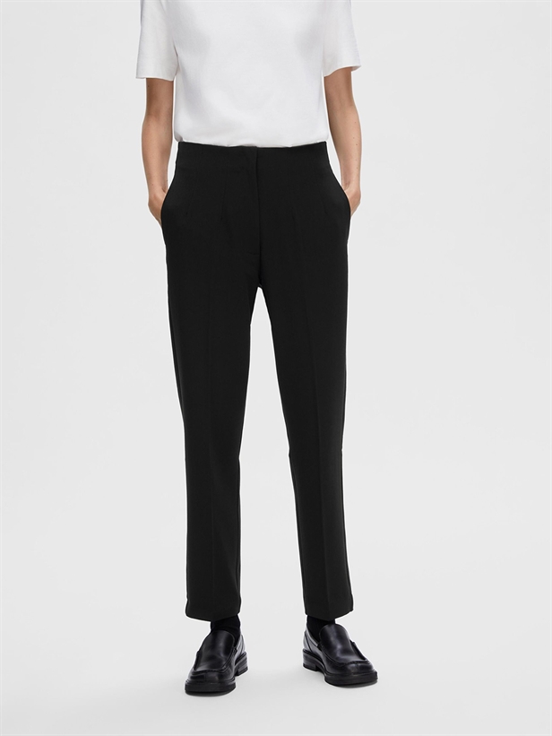 Selected Femme SlfEmma-Tia HW Tapered Pant Black