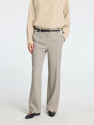 Selected Femme SlfRita MW Wide Pant Melange Island Fossil