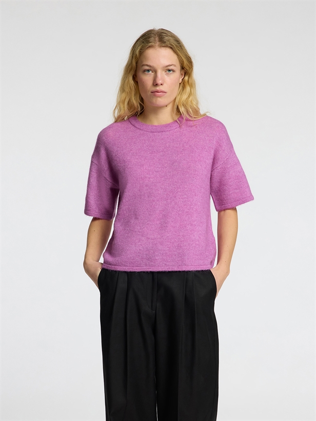 Selected Femme SlfMaline-liliana 2/4 Knit O-Neck First Bloom