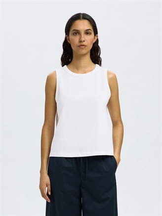 Selected Femme SlfEssential SL Boxy Tank Top Bright White
