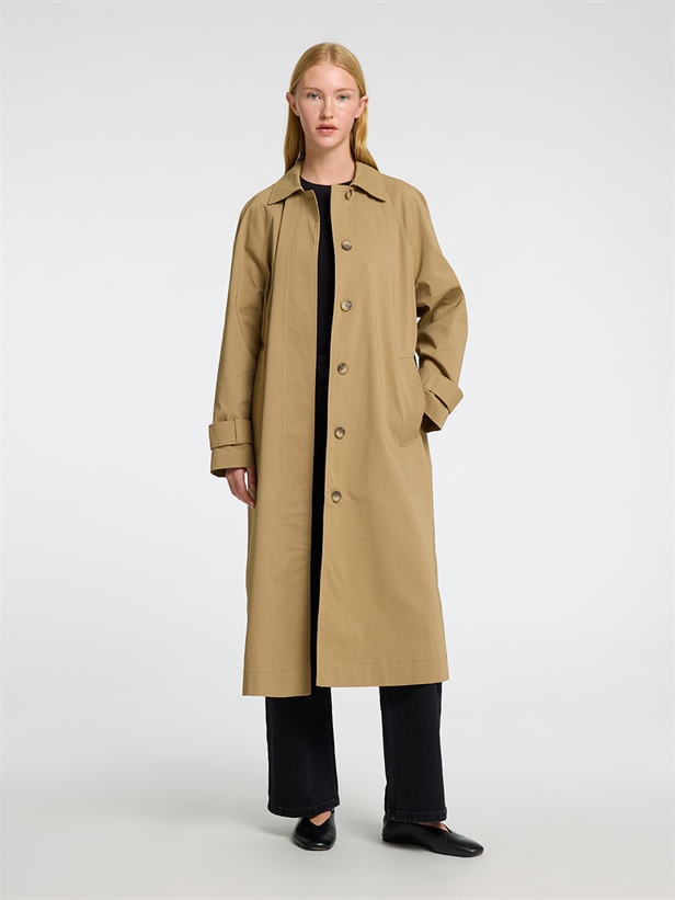 Selected Femme SlfCorrie Long Coat Sepia Tint