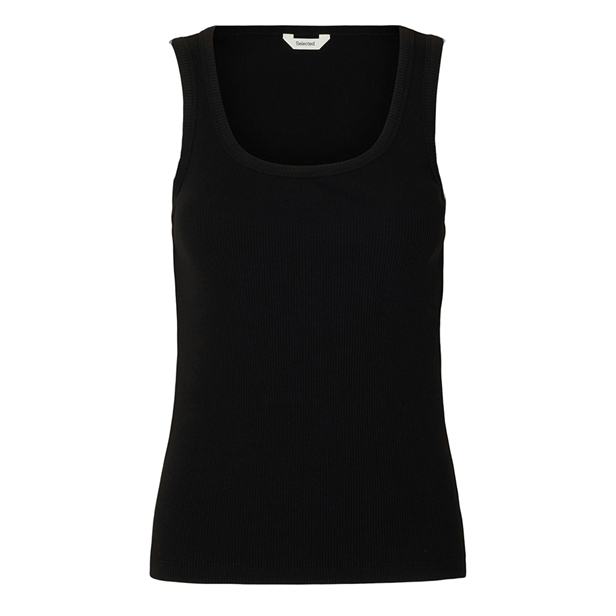 Selected Femme SlfAnna U-Neck Tank Top Black