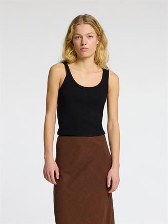 Selected Femme SlfAnna U-Neck Tank Top Black