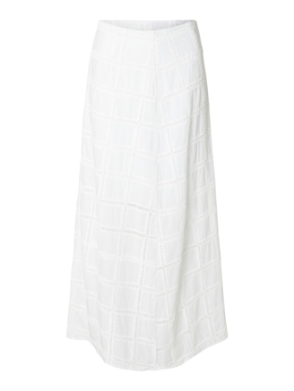 Selected Femme SlfDamara HW Ankle Skirt Bright White