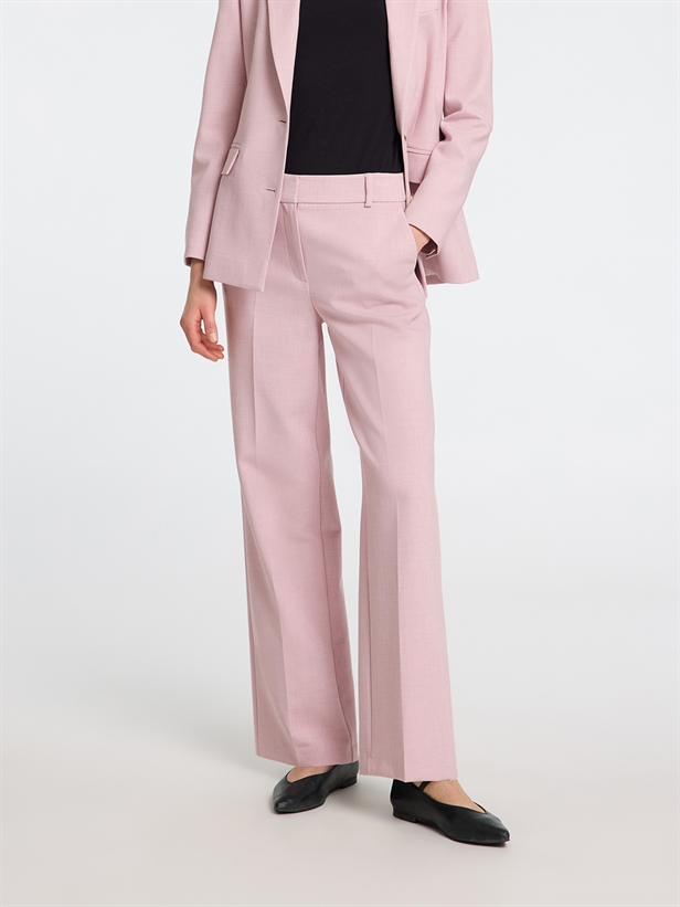 Selected Femme SlfRita MW Wide Pant Bleached Mauve