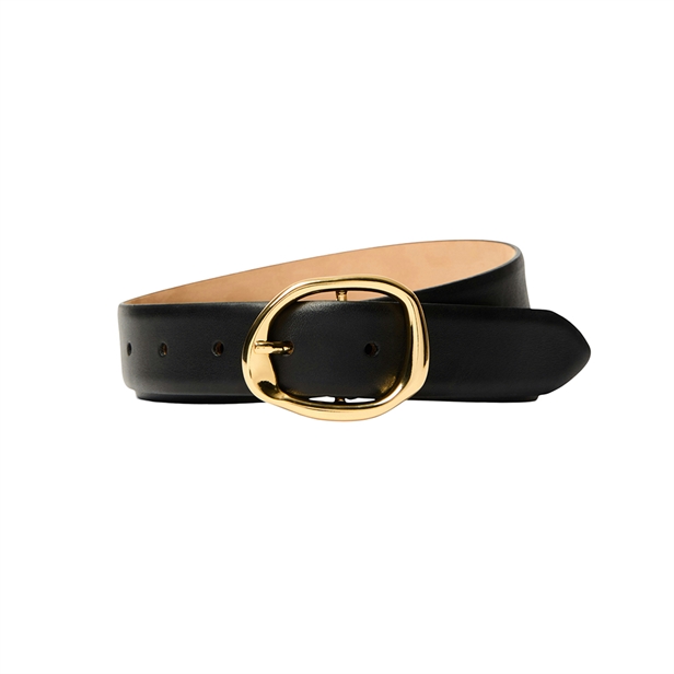 Selected Femme SlfFeline Leather Belt Black