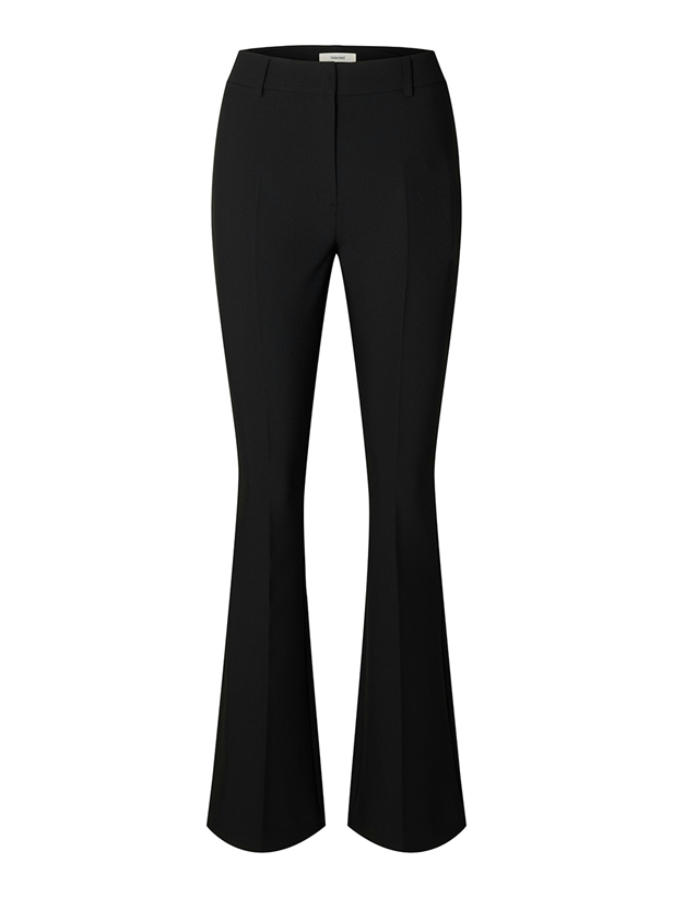 Selected Femme SlfRita MW Slim Flared Pant FD Black