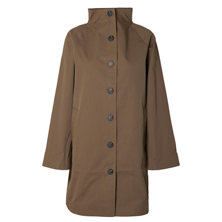 Selected Femme SlfCilo-Vinni Coat Chocolate Chip