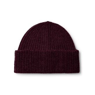 Selected Femme SlfLulu Wool Blend Knit Beanie Fig