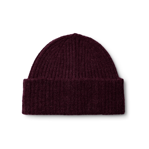 Selected Femme SlfLulu Wool Blend Knit Beanie Fig