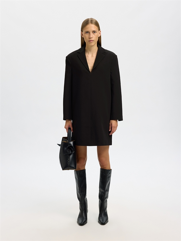 Selected Femme SlfSylvie Relaxed LS Short Dress Black