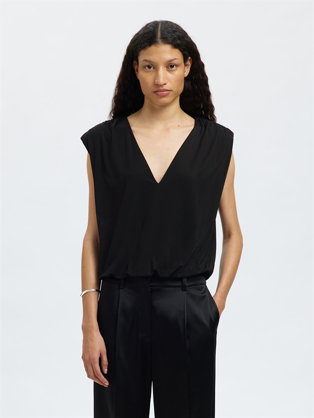 Selected Femme SlfMira SS Top Black