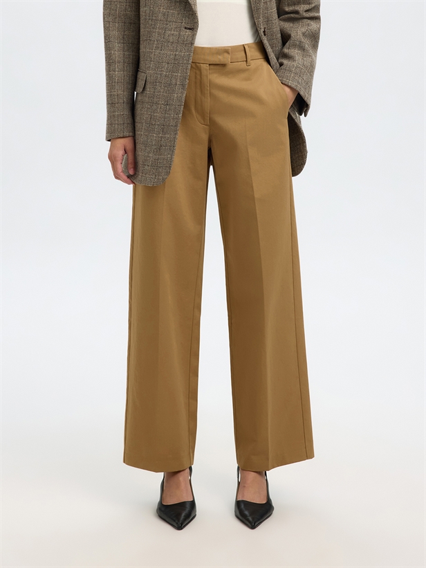 Selected Femme SlfWide Maggi MW Pant Ermine