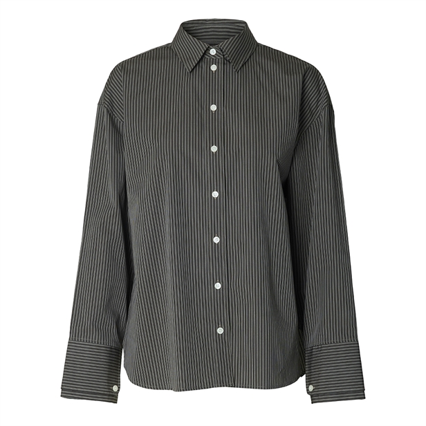 Selected Femme SlfDan LS Oversized Shirt Chocolate Torte