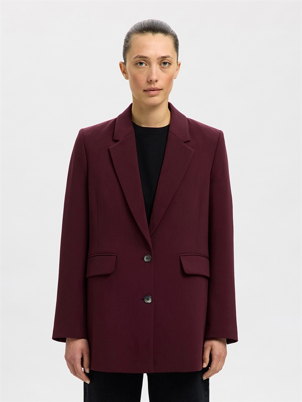 Selected Femme SlfRita LS Relaxed Blazer Fig Melange
